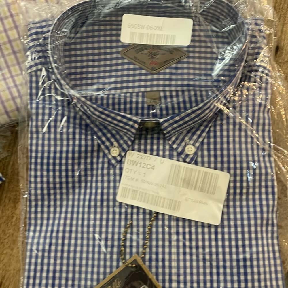 Brand New Button Down XXL Blue White